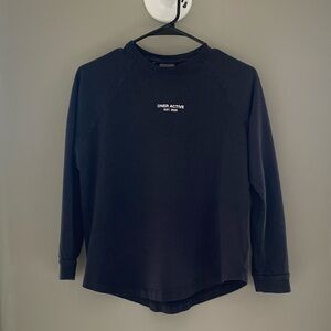 Oner Active long sleeve workout/lounge shirt in washed black. Size XS/S.